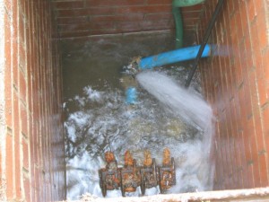 Faulty 90 degree elbow causes water leak